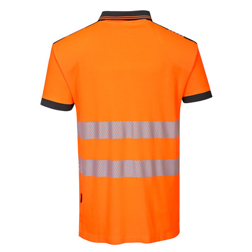 Koszulka polo PORTWEST T180 PW3 pomarańczowo-czarna