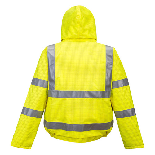 Kurtka ostrzegawcza PORTWEST S773 trudnopalna antystatyczna Bomber Bizflame Rain żółta