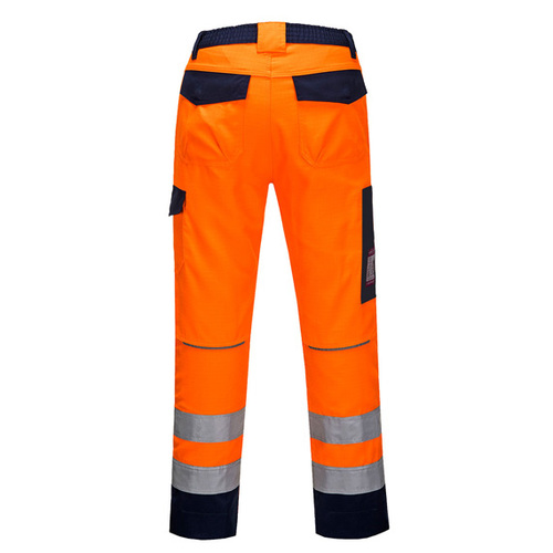 Spodnie trudnopalne PORTWEST MV36 pomarańczowo-granatowe