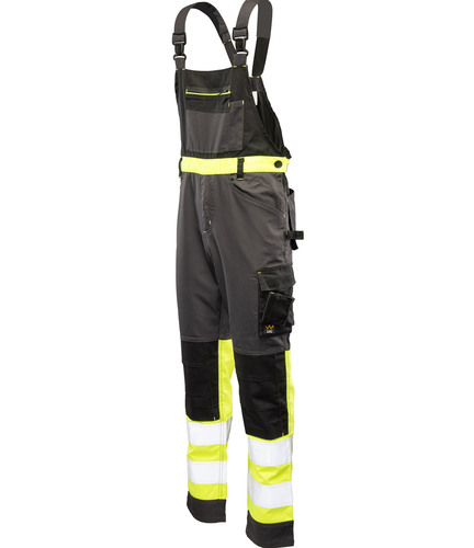 Spodnie ogrodniczki SEVEN KINGS FLASH [SKF02Y] stalowo-żółte