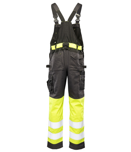 Spodnie ogrodniczki SEVEN KINGS FLASH [SKF02Y] stalowo-żółte