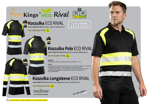 Koszulka z długim rękawem SEVEN KINGS ECO RIVAL longsleeve czarno-żółta