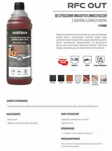 STALCO-Środek do czyszczenia zanieczyszczeń smolistych 1L STALCO PERFECT [S-64560]