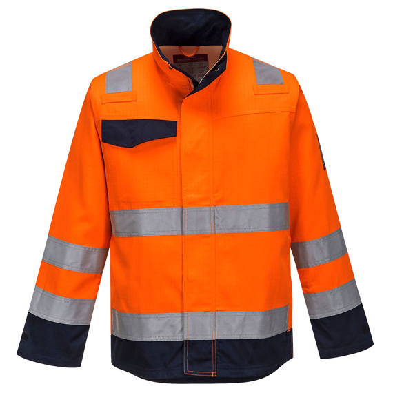 Bluza trudnopalna PORTWEST MV35 pomarańczowo-granatowa
