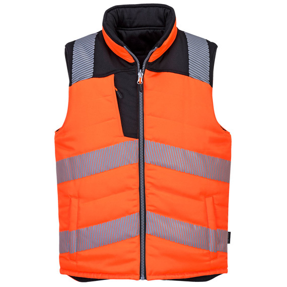 Kamizelka ocieplana PORTWEST PW374 pomarańczowo-czarna