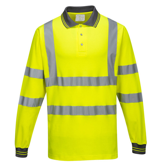 Koszulka POLO ostrzegawcza PORTWEST S271 z długim rękawem żółta