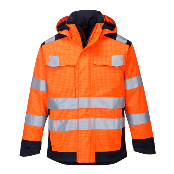 Kurtka PORTWEST Modaflame Multi Norm Arc MV70 pomarańczowo-granatowa