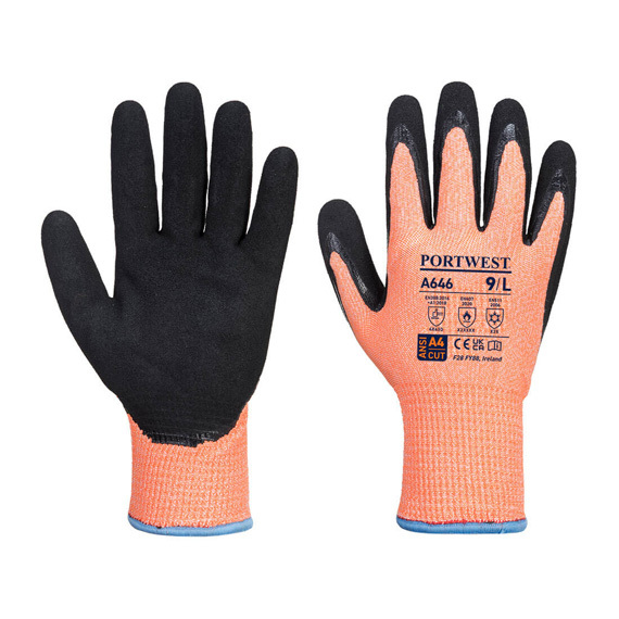 Rękawice PORTWEST A646 antyprzepięciowe nitrylowe Vis-Tex Winter HR