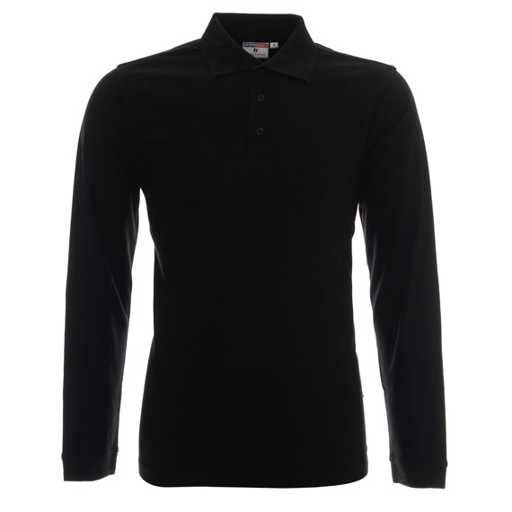 Koszulka polo z długim rękawem 42350 czarna 26