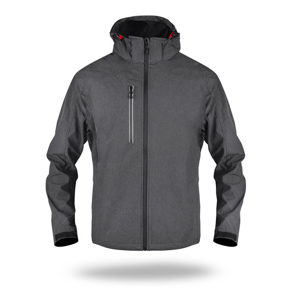 Kurtka softshell 51430 Mission ciemny szary melanż-czarny[48/26]