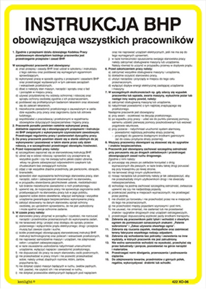 Tab.BP-BHP ogólna dla pracowników 3422 XO-06
