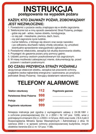 Tab.BP-Instr.alarmowania 250x350 3222 XO-01