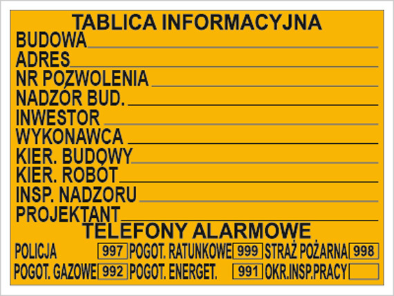 Tab.BP-Tablica informacyjna 700x450 3319 AE
