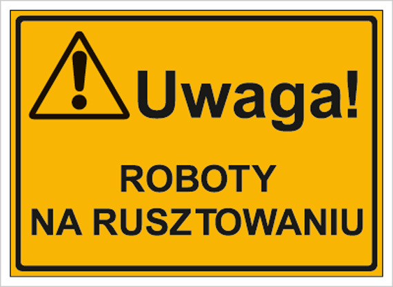 Tab.BP-Uwaga!Roboty na rusztowaniu 3319 XO-22