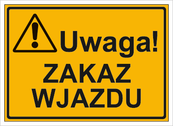 Tab.BP-Uwaga!Zakaz wjazdu 3319 XO-66