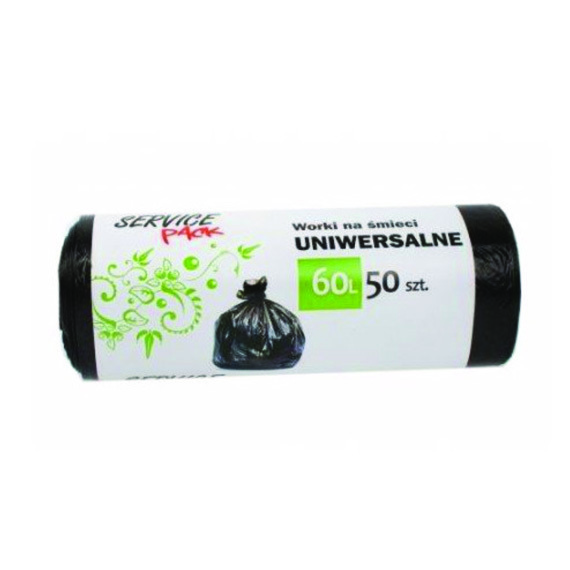 Worki na śmieci 60L czarne a'10