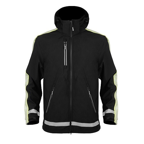 Kurtka męska softshell 77560 [26] black fluo czarny