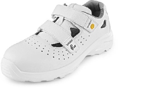 Obuwie CANIS-Sandały CXS WHITE ANAPO S1 ESD białe