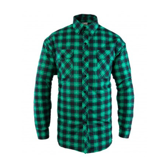 Koszula flanelowa ocieplana zielona BONO 