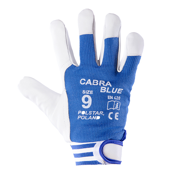 Rękawice wzmacniane skórą Cabra BLUE 