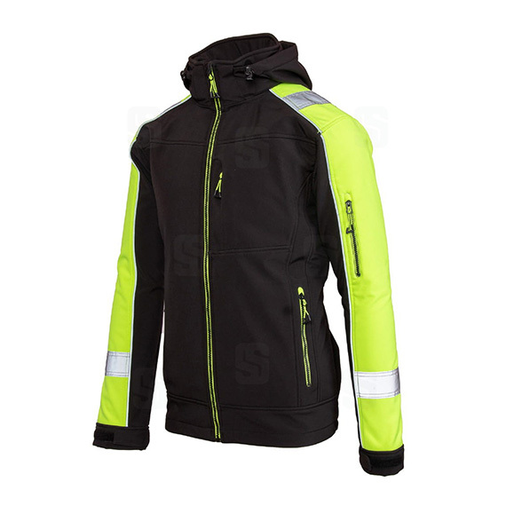 Kurtka softshell BENEFIT RIVAL czarno-żółta