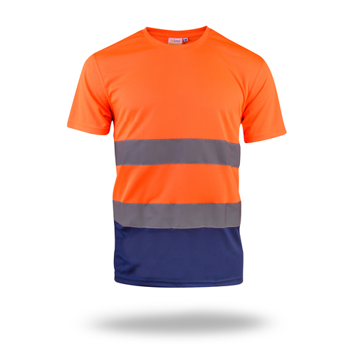 Koszulka ostrzegawcza 77250 Hi-Vis pomarańczowo-granatowa [99/22] 