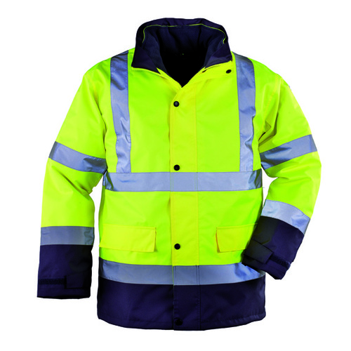 Kurtka ostrzegawcza COVERGUARD Hi-Vis ROADWAY [7ROAYXL] żółto-granatowa 
