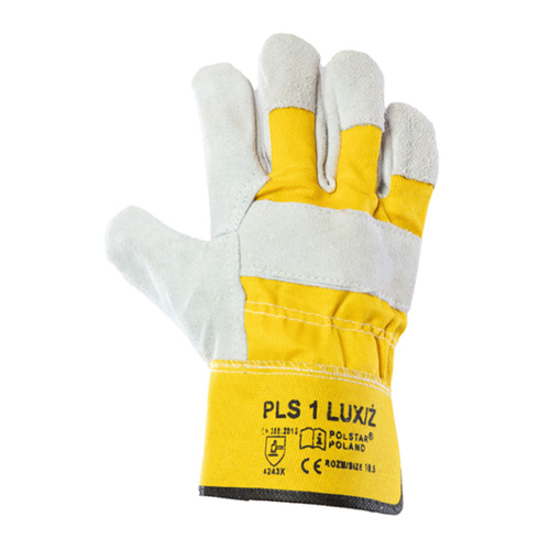 Rękawice wzmacniane skórą PLS-1 LUX/żółte