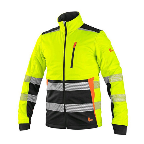 Kurtka ostrzegawcza softshell CXS BENSON żółto- czarna