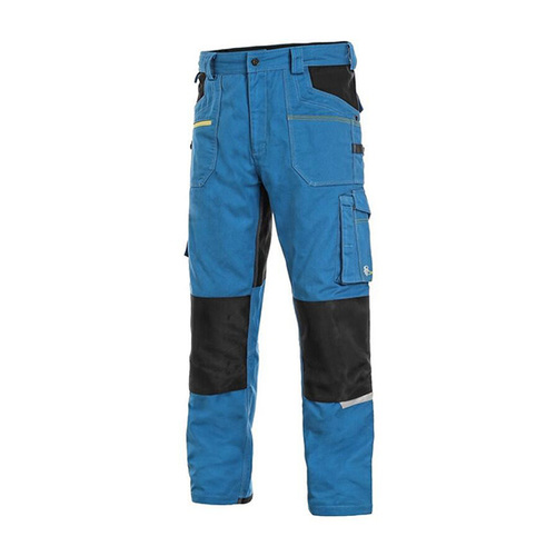 Spodnie CANIS STRETCH do pasa niebiesko-czarne