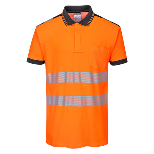 Koszulka polo PORTWEST T180 PW3 pomarańczowo-czarna
