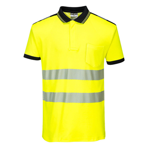 Koszulka polo PORTWEST T180 żółto-czarna