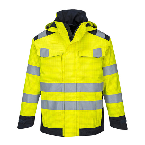 Kurtka PORTWEST Modaflame Multi Norm Arc MV70 żółto-granatowa