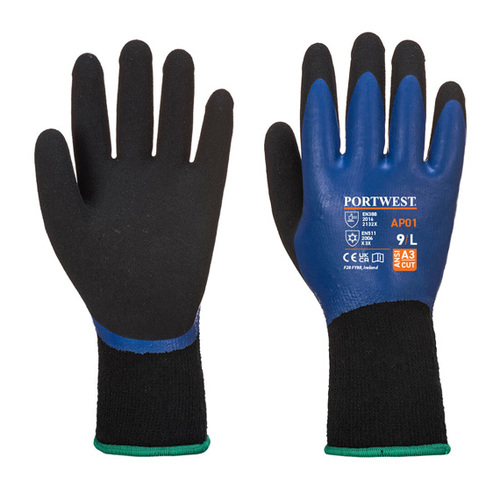 Rękawice nitrylowe PORTWEST Thermo Pro AP01 niebiesko-czarne