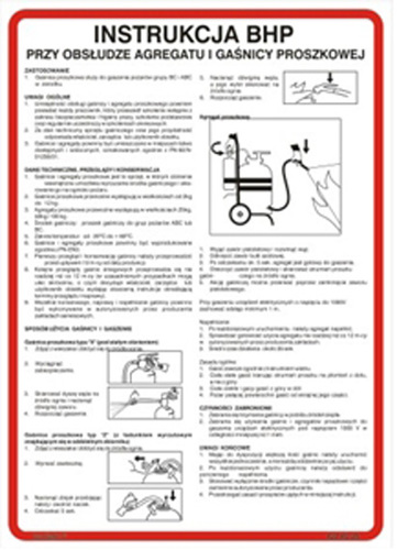 Tab.BP-BHP gaśnicy proszkowej 3422 XO-25T