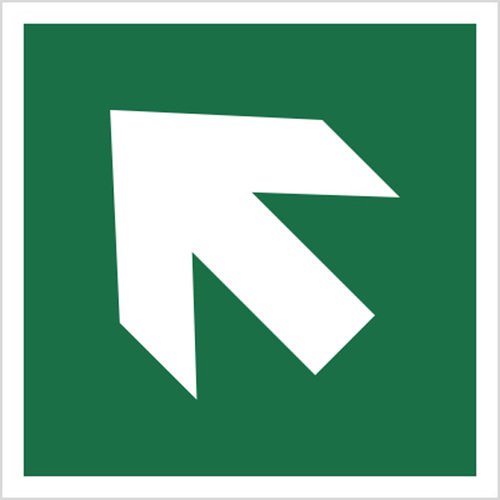 Tab.BP-Kierunek drogi ewakuacyjnej strzałka skośna 150x150 PTF 5E00-02 C