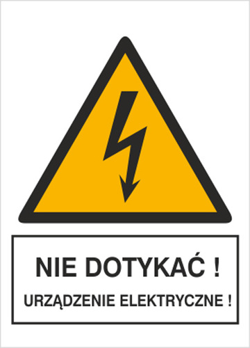 Tab.BP-NIe dotykać! Urządzenie elektryczne 148x210 8330-16 H