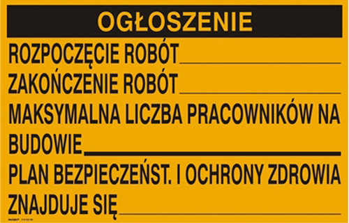 Tab.BP-Tab.inform. ogłoszeniowa budowlana 450x700 3319 AE-99