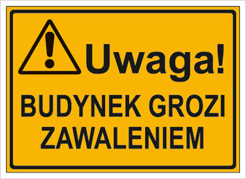 Tab.BP-UWAGA!Budynek grozi zawaleniem 3319 XO-70