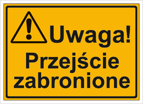 Tab.BP-Uwaga!Przejście zabronione 3319 XO-34