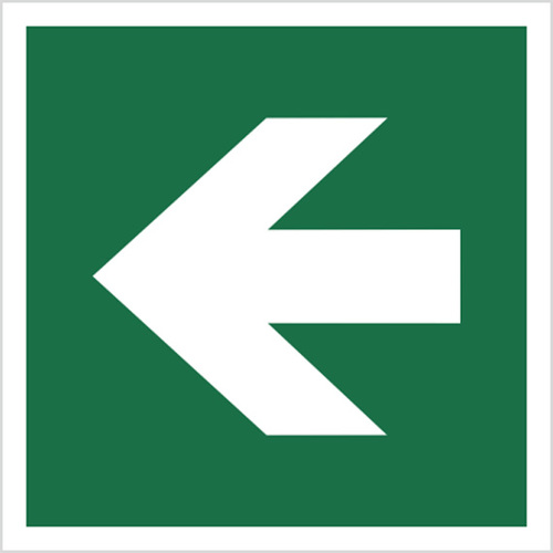 Tab.BP-Znak kierunek drogi ewakuacyjnej-strzałka prosta FSF 150x150 1E00-01 C