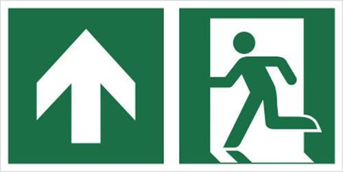 Tab.BP-Znak łączony. Wyjście ewakuacyjne ze strzałką PTF 300x150 5E01-GG D