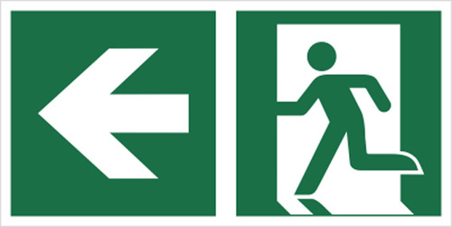 Tab.BP-Znak łączony. Wyjście ewakuacyjne ze strzałką PTF 300x150 5E01-LL D