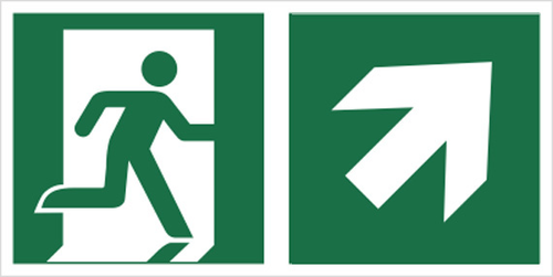 Tab.BP-Znak łączony. Wyjście ewakuacyjne ze strzałką PTF 300x150 5E02-PG D