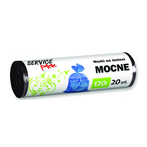 Worki na śmieci 120L czarne a'10