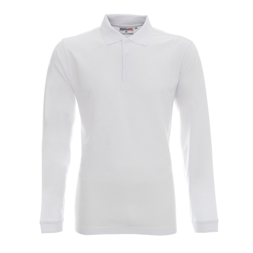 Koszulka polo z długim rękawem 42350 biała 20 (XXL)