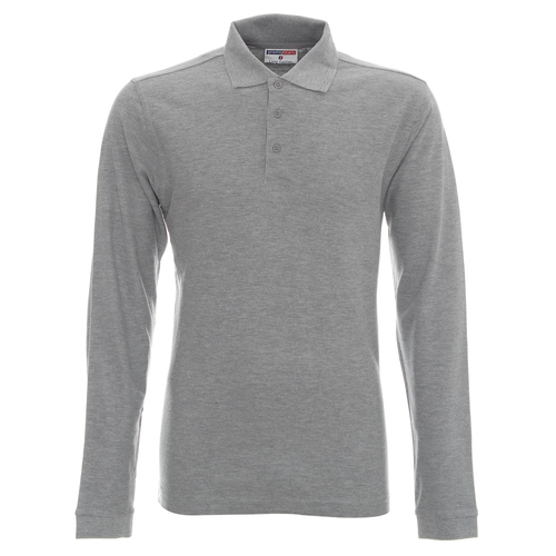Koszulka polo z długim rękawem 42350 popielata 34 (3XL)