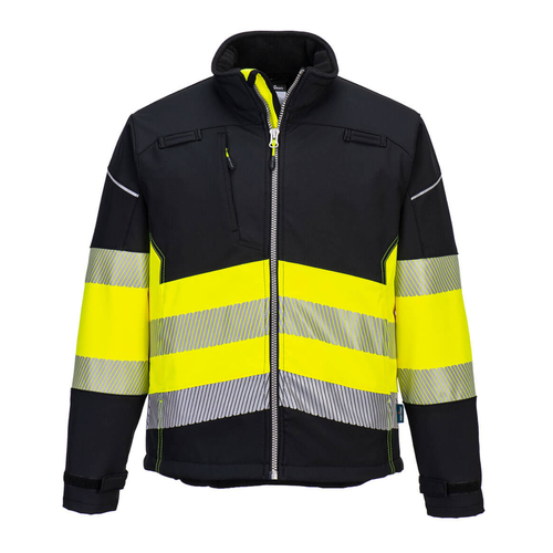 Kurtka ostrzegawcza PORTWEST PW375 SOFTSHELL czarno-żółta (XS)