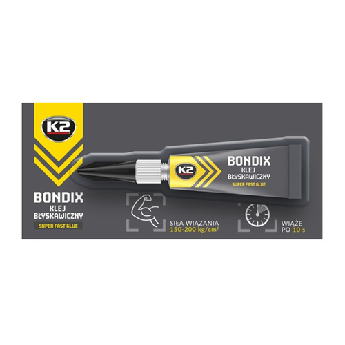 K2 BONDIX 3G Klej 15 sekundowy do plastiku, drewna, gumy