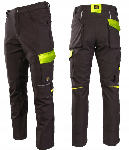 Spodnie SEVEN KINGS RIVAL SOFTSHELL do pasa czarno-żółte (44)